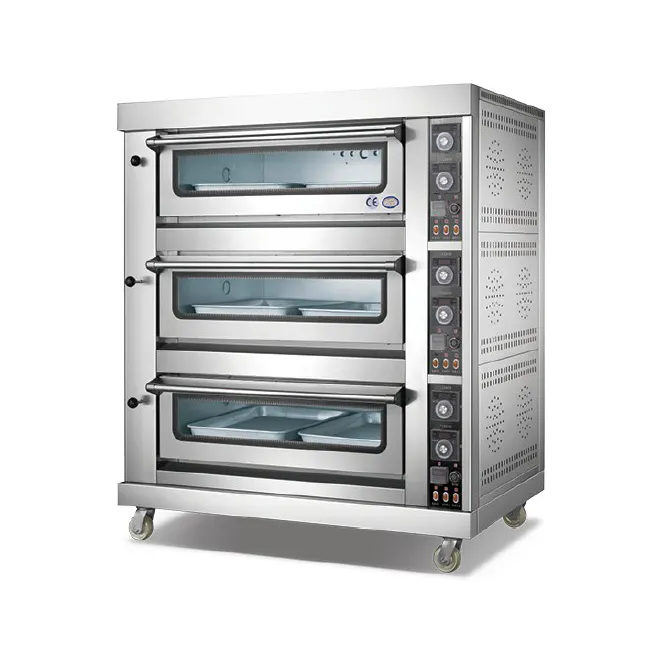 Commercial 3 Deck 6 Trays gas oven